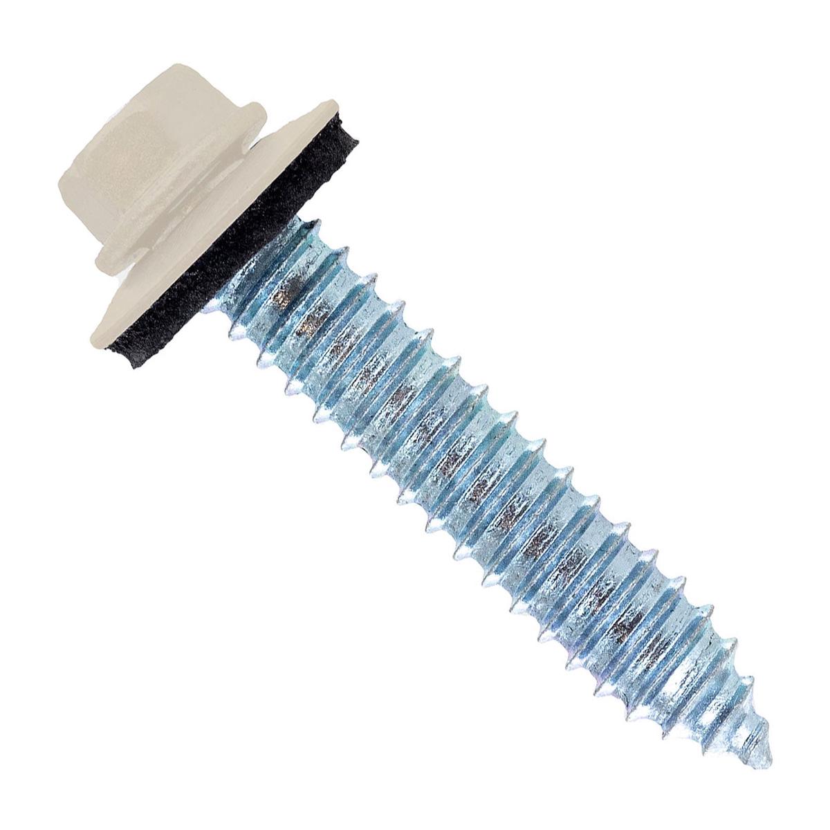 ST Fastening #17 x 1-1/2" Tapping Steelbinder Metal Roofing Screw, Hex-Washer Head - Light Stone | Qty. 72,000 (Pallet)