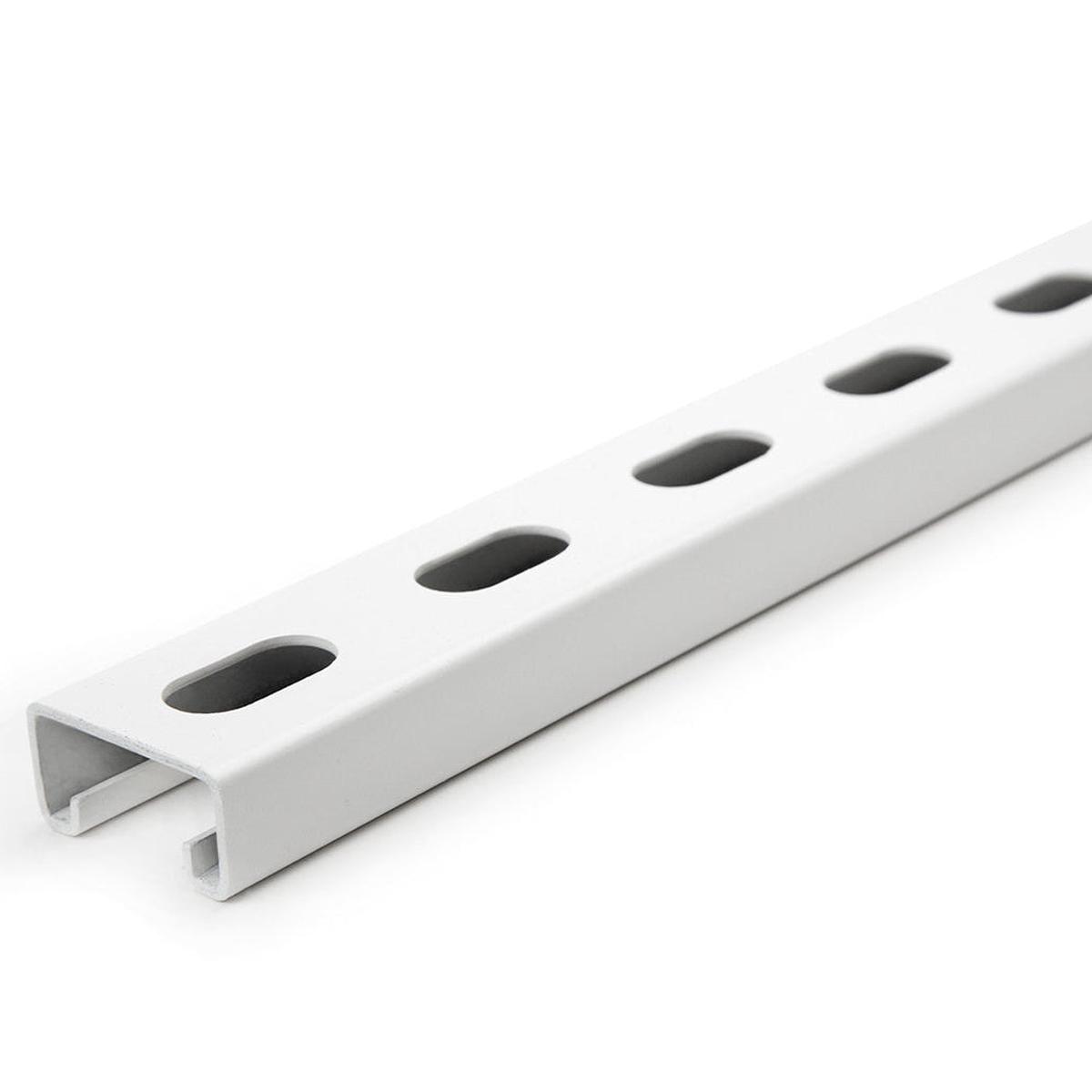 1-5/8" x 13/16" Strut Channel with Short Slots 8 ft. - White Powder Coat/Paint
