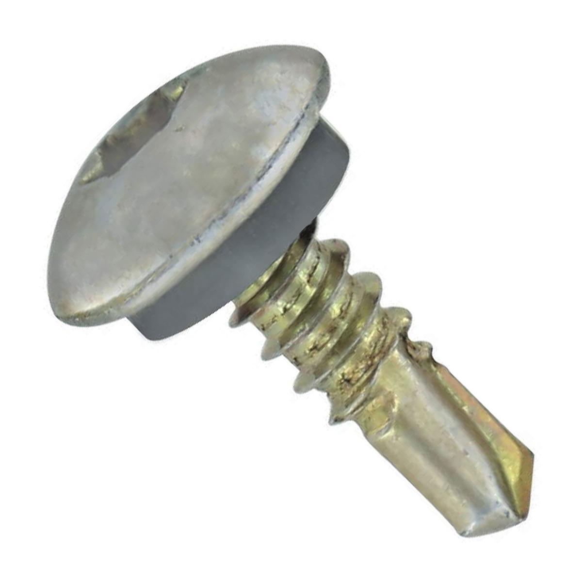 ST Fastening 1/4" x 7/8" Self-Drilling Eclipse Steelbinder Metal Roofing Stitch Screw, Truss Head - Light Gray | Qty. 2,500 (Carton)