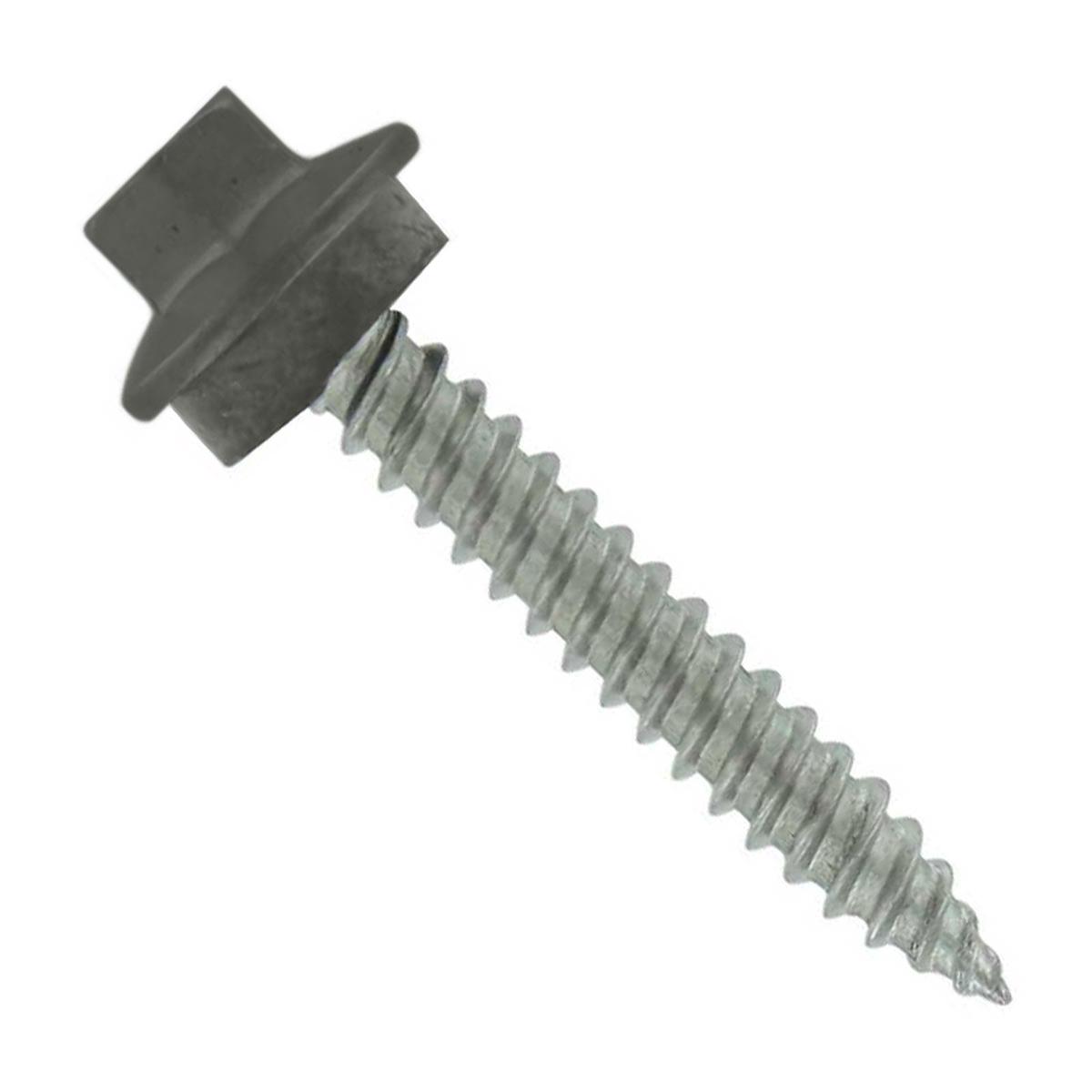 ST Fastening #10 x 1" SS Woodbinder Metal Roofing Screw - Burnished Slate | Qty. 3,000 (Carton)