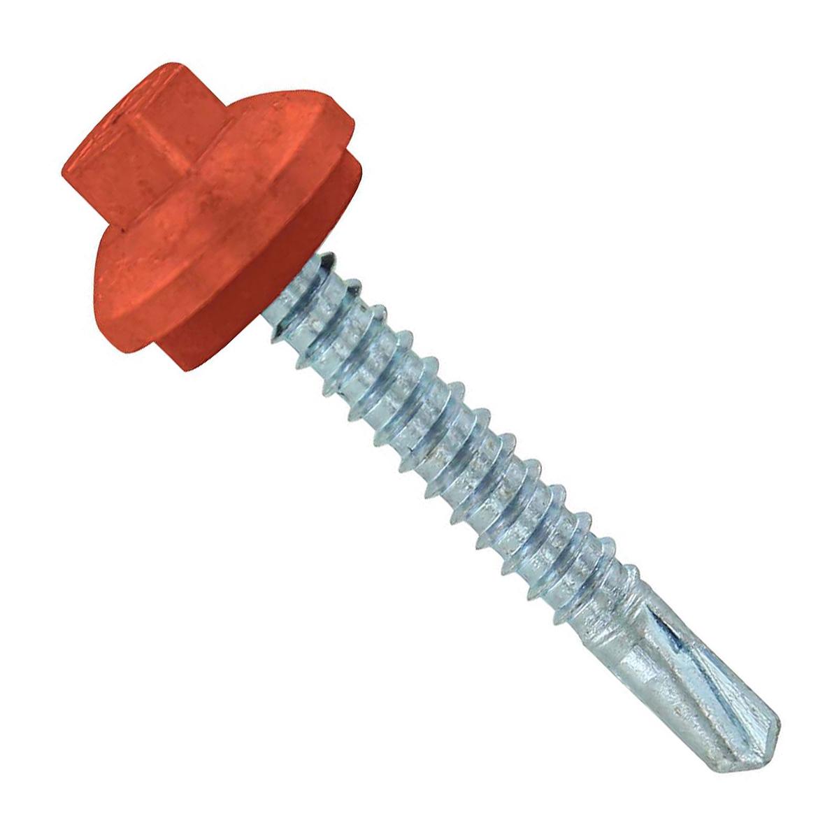 ST Fastening #12 x 1-1/2" Self-Drilling ZXL Steelbinder Metal Roofing Screw, Hex-Washer Head - Copper | Qty. 2,000 (Carton)