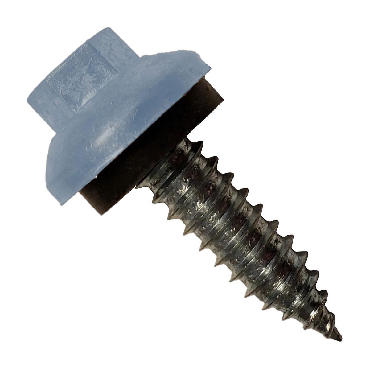 ST Fastening #14 x 1" ZXL Tapping Steelbinder Metal Roofing Screw - Hawaiian Blue - Pkg 250