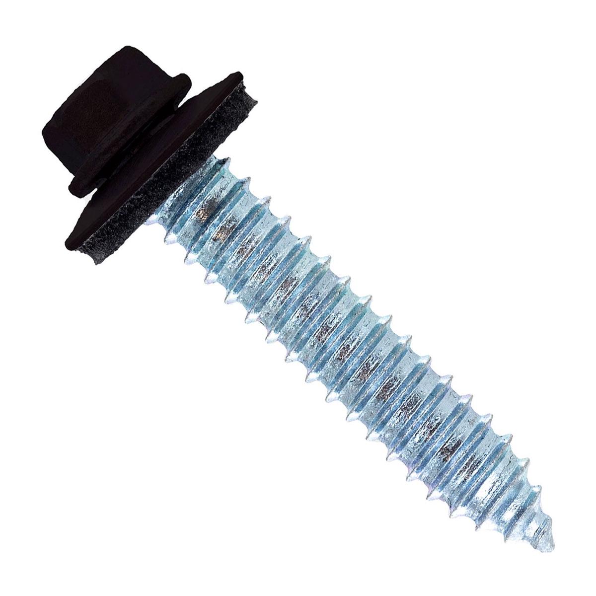 ST Fastening #17 x 1-1/2" Tapping Steelbinder Metal Roofing Screw - Black - Pkg 250