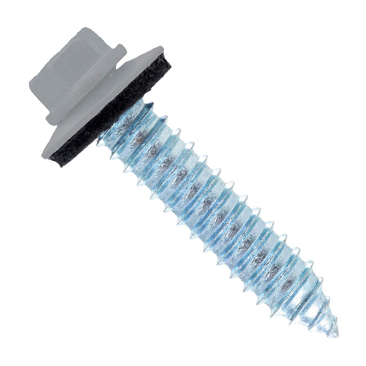 ST Fastening #17 x 1-1/4" Tapping Steelbinder Metal Roofing Screw, Hex-Washer Head - Light Gray | Qty. 2,000 (Carton)