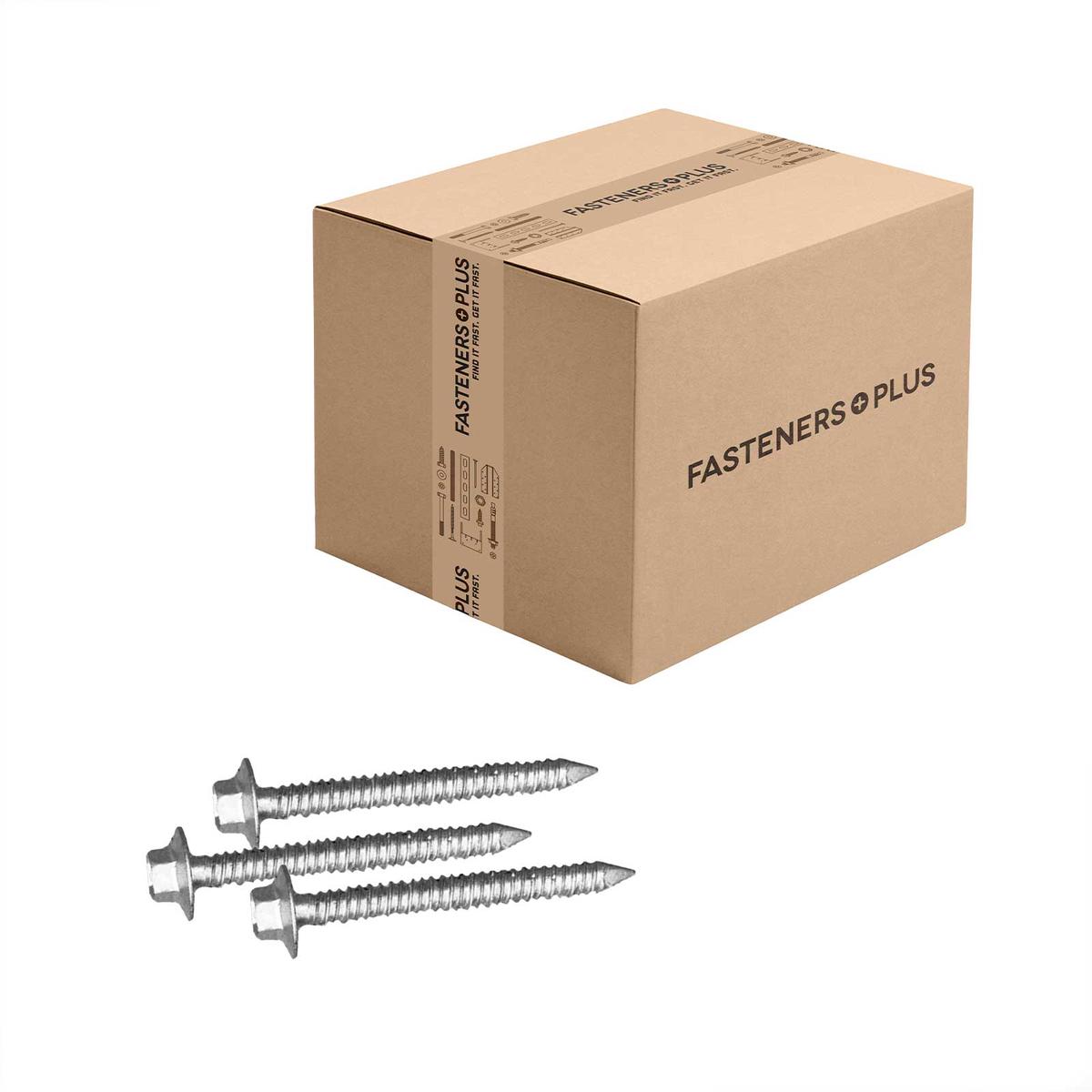 Tapcon 1/4" x 1-3/4" Maxi-Set Concrete Screws - Silver Ultrashield | Qty. 1,000 (Carton)