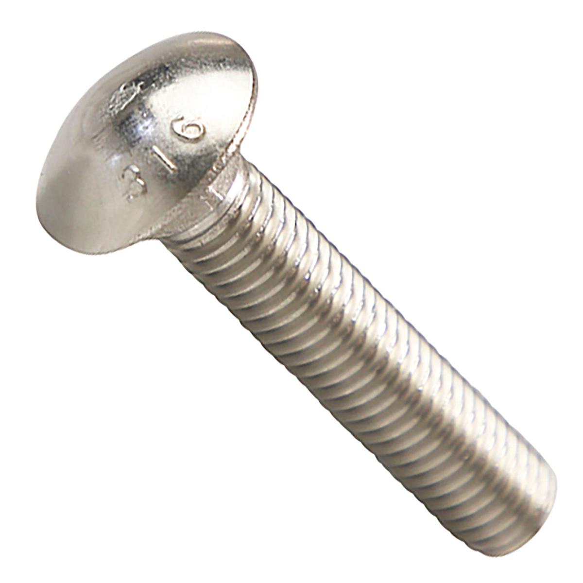 Conquest 1/2" x 2-1/2" Carriage Bolt - 316 Stainless Steel