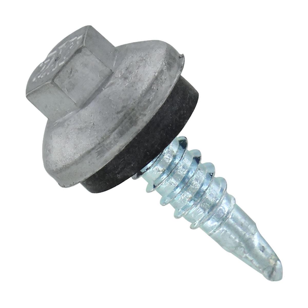 ST Fastening 1/4" x 7/8" Self-Drilling ZXL Steelbinder Metal Roofing Stitch Screw, Cupped Washer Head - Ash Gray | Qty. 2,000 (Carton)
