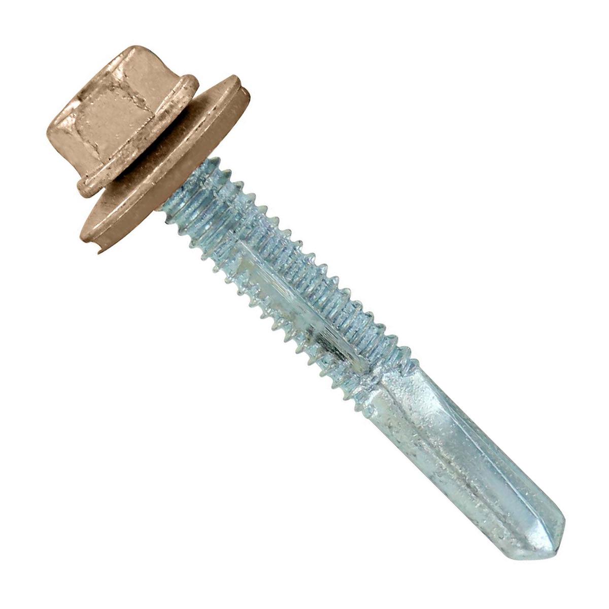 ST Fastening #12 x 1-1/2" Self-Drilling HG Steelbinder Metal Roofing Screw, Hex-Washer Head - Tan | Qty. 96,000 (Pallet)
