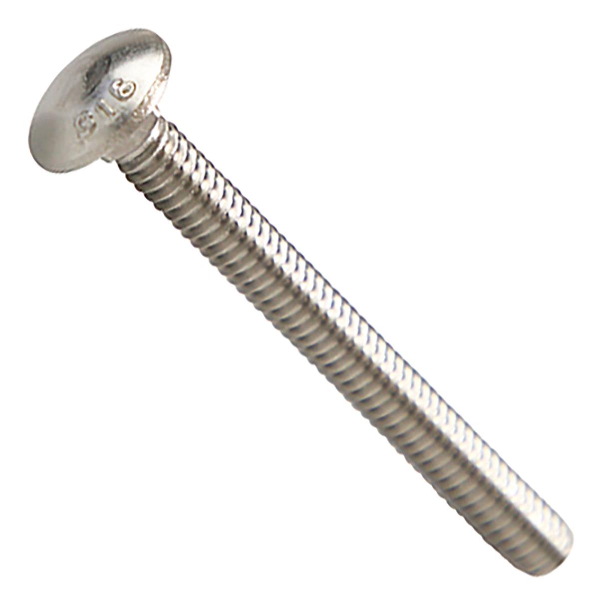Conquest 1/4" x 2-1/2" Carriage Bolt - 316 Stainless Steel | Qty. 25,200 (Pallet)