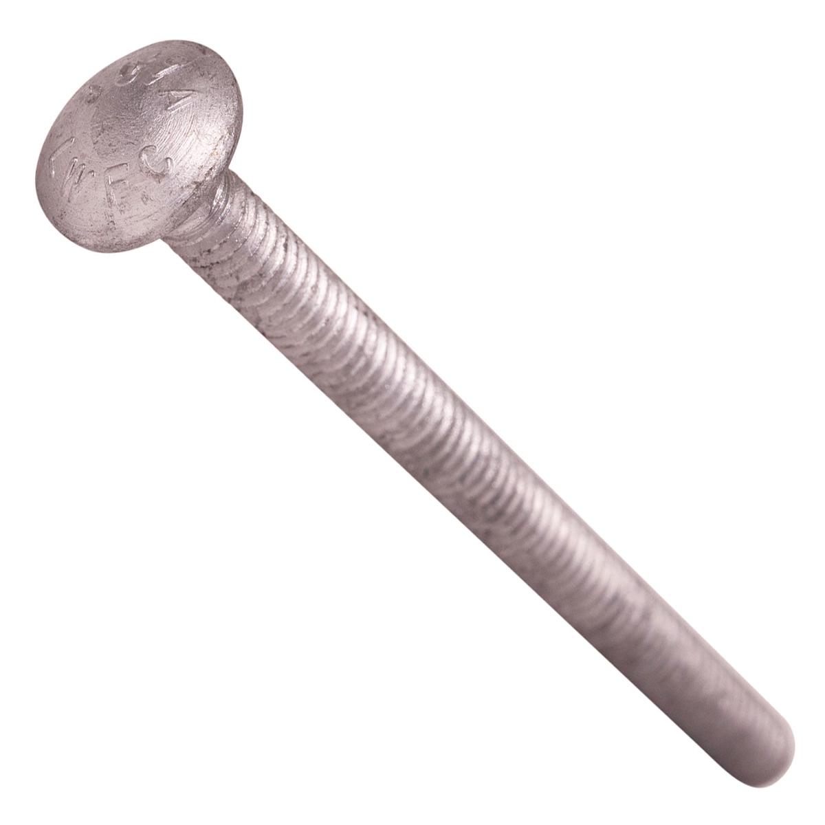 Conquest 1/4" x 3-1/2" A307 Carriage Bolt - Hot Dip Galvanized