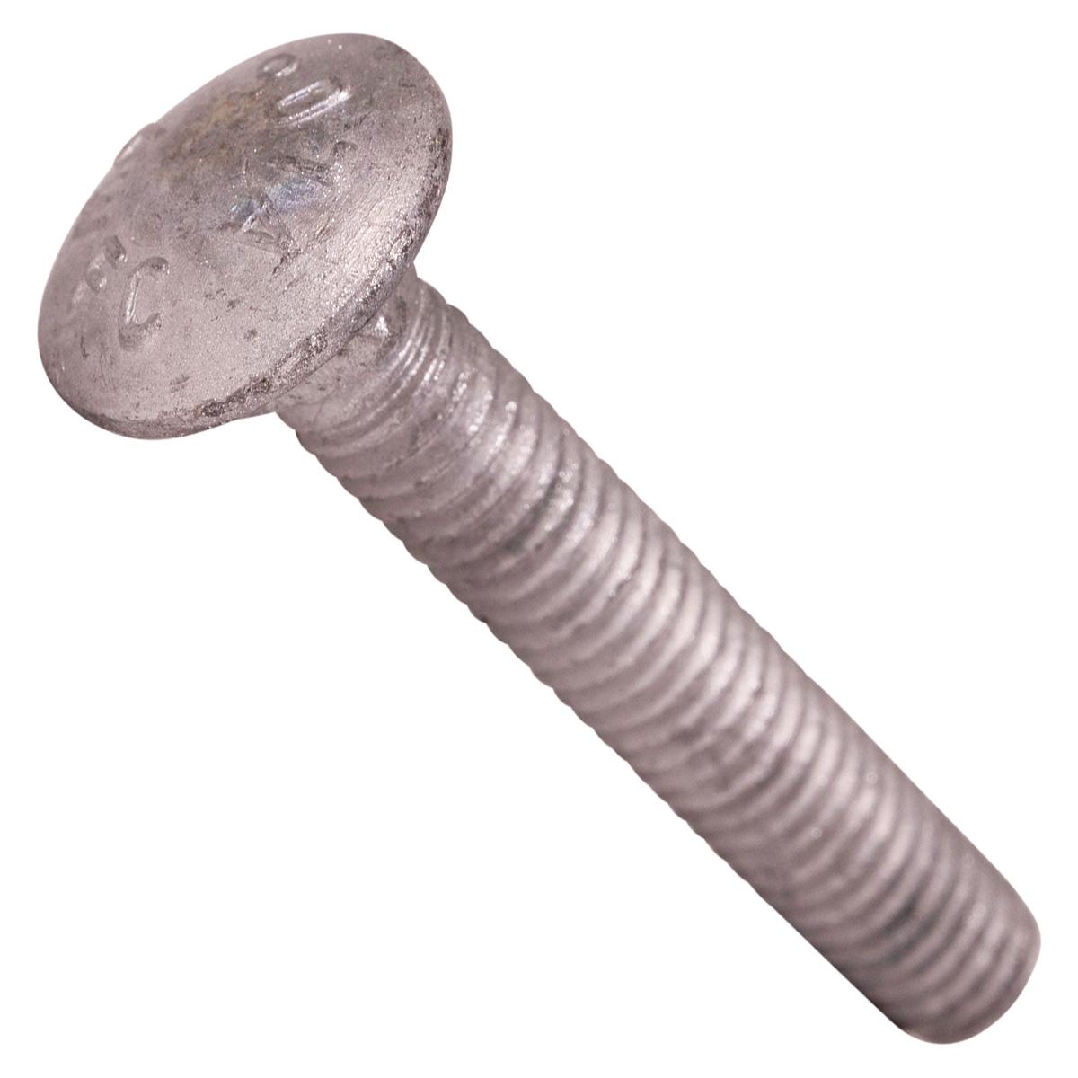 Conquest 5/16" x 2" A307 Carriage Bolt - Hot Dip Galvanized | Qty. 1,000 (Carton)