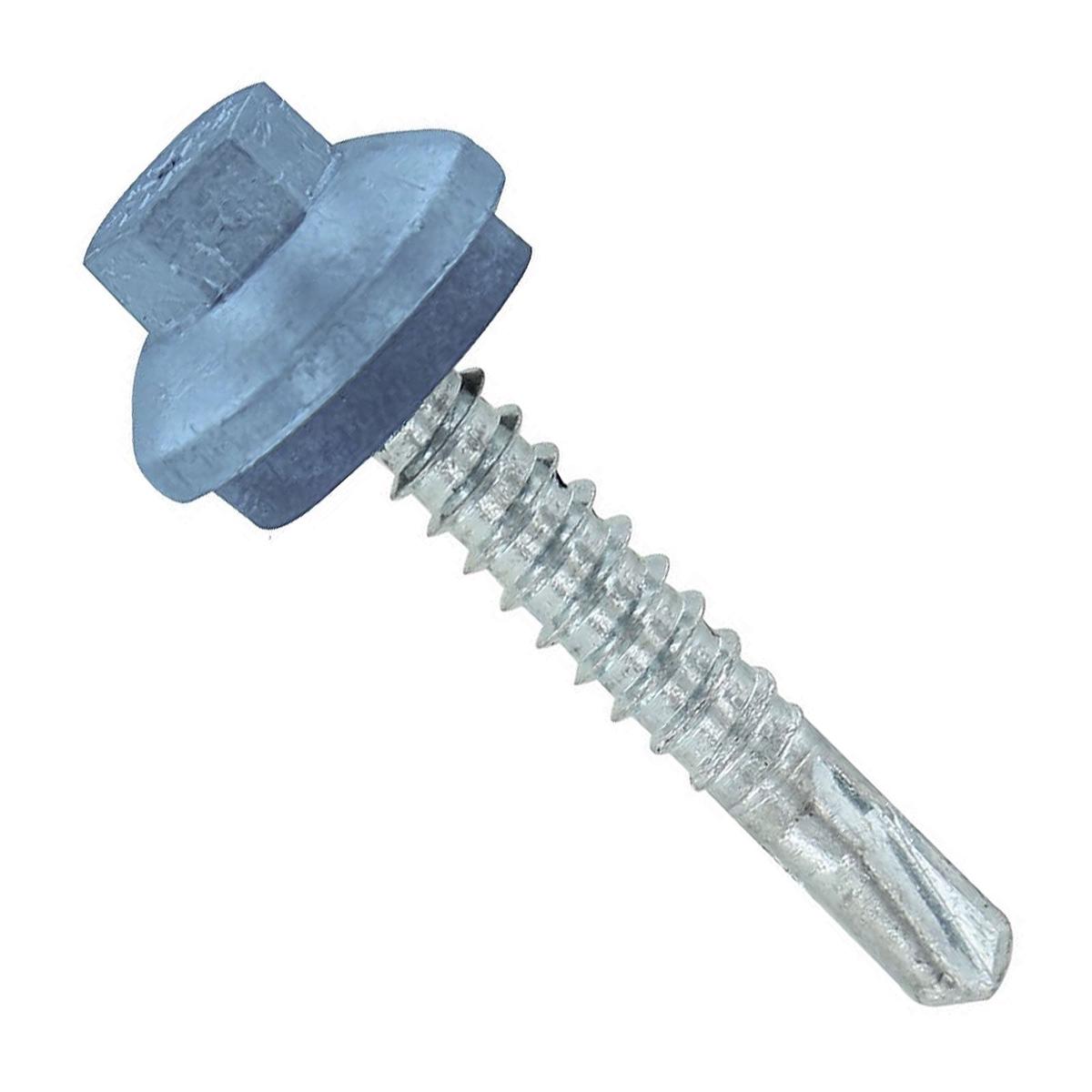 ST Fastening #12 x 1-1/4" Self-Drilling ZXL Steelbinder Metal Roofing Screw, Hex-Washer Head - Hawaiian Blue | Qty. 96,000 (Pallet)