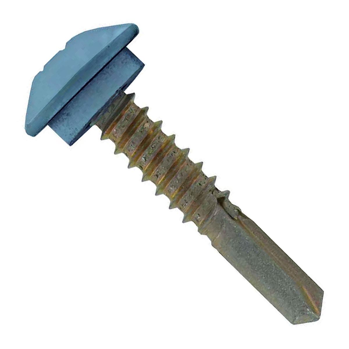 ST Fastening #12-14 x 1-1/4" Eclipse Steelbinder Self-Drilling Metal Roofing Screw - Hawaiian Blue, Pkg 250