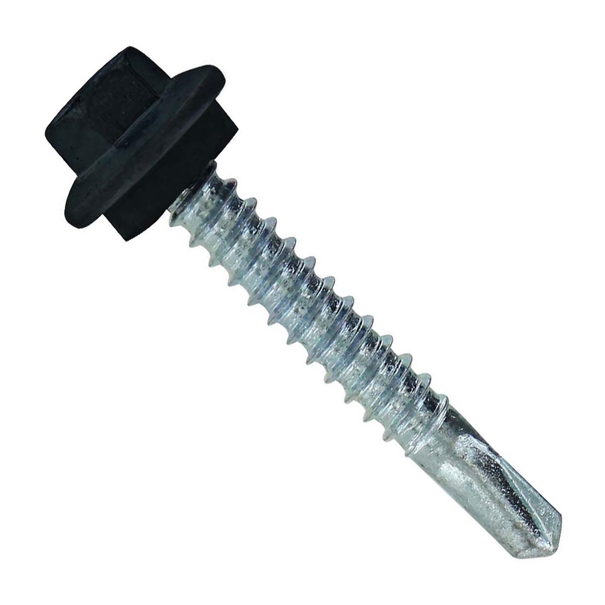ST Fastening #12 X 1-1/2" Self-Drilling Maxx Steelbinder Metal Roofing Screw - Black | Qty. 120,000 (Pallet)