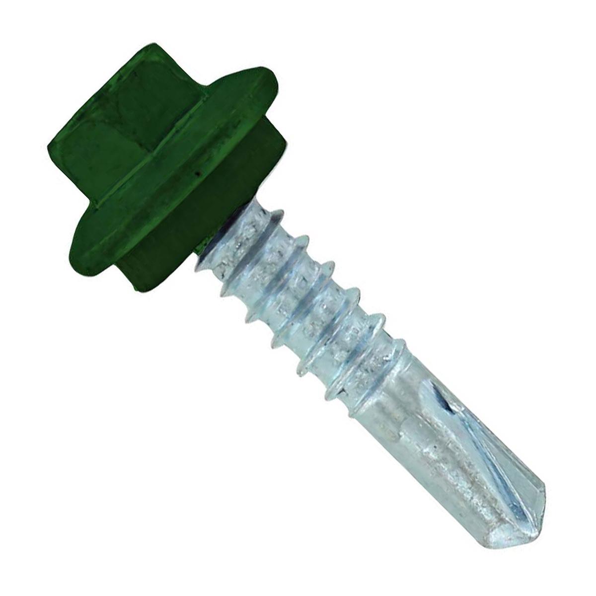 ST Fastening #12 X 1" Self-Drilling Maxx Steelbinder Metal Roofing Screw - Forest Green | Qty. 120,000 (Pallet)