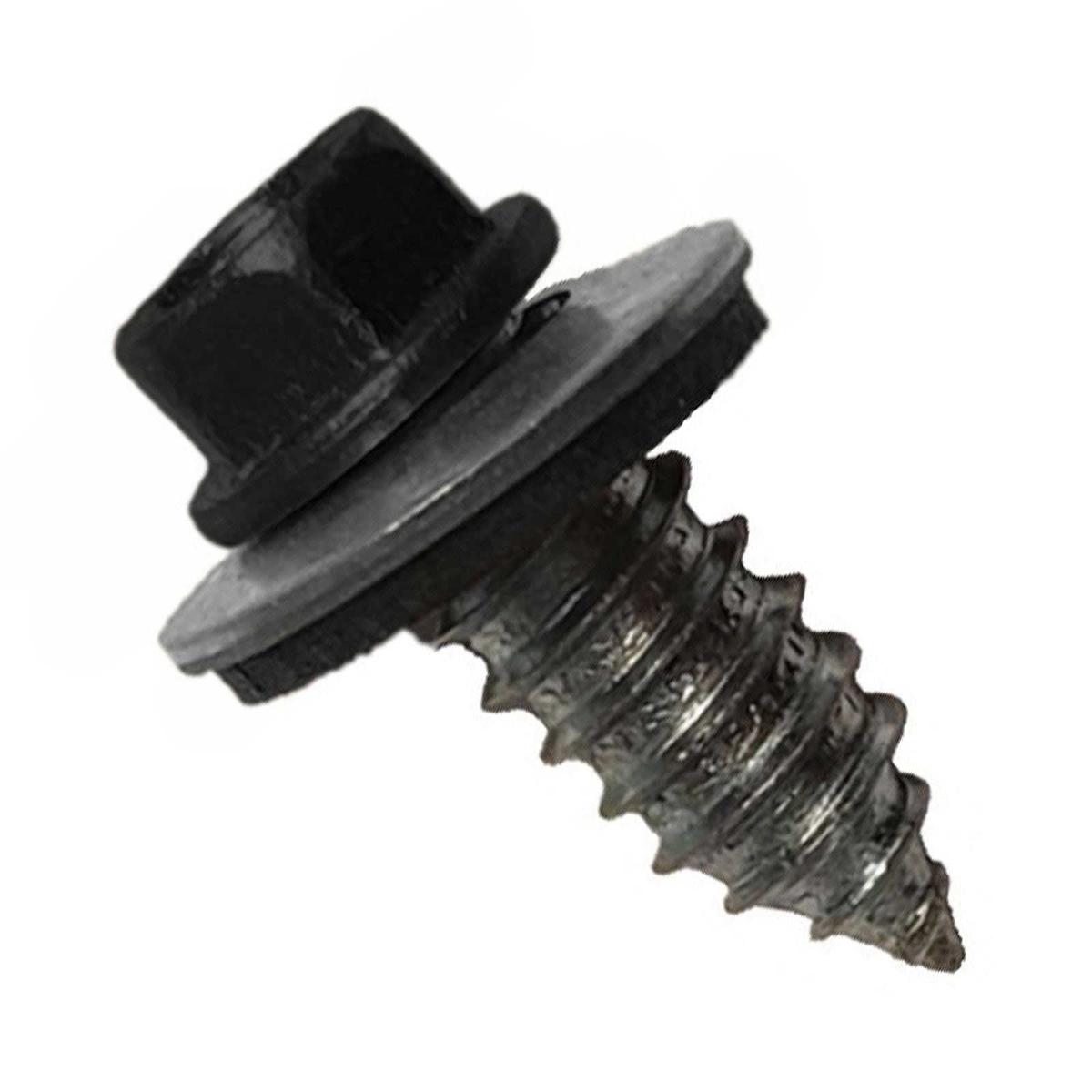 ST Fastening #17 x 3/4" Tapping Steelbinder Metal Roofing Screw, Hex Washer Head - Black | Qty. 2,500 (Carton)
