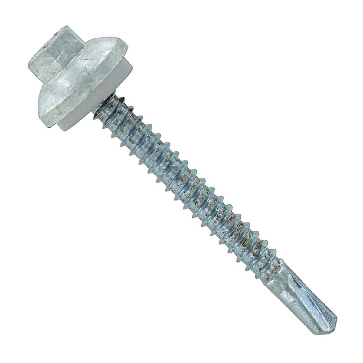 ST Fastening #12 x 2" ZXL Steelbinder Self-Drilling Metal Roofing Screw - Light Gray, Pkg 250