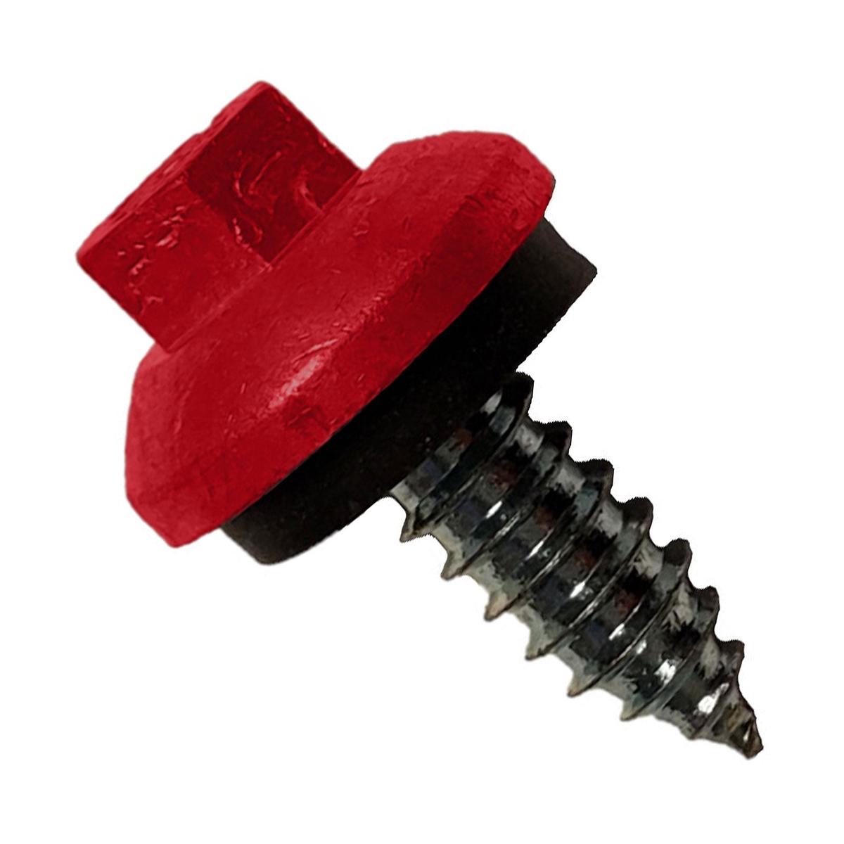 ST Fastening #14 x 3/4" Tapping ZXL Steelbinder Metal Roofing Screw, Hex Washer Head - Crimson - Qty. 250