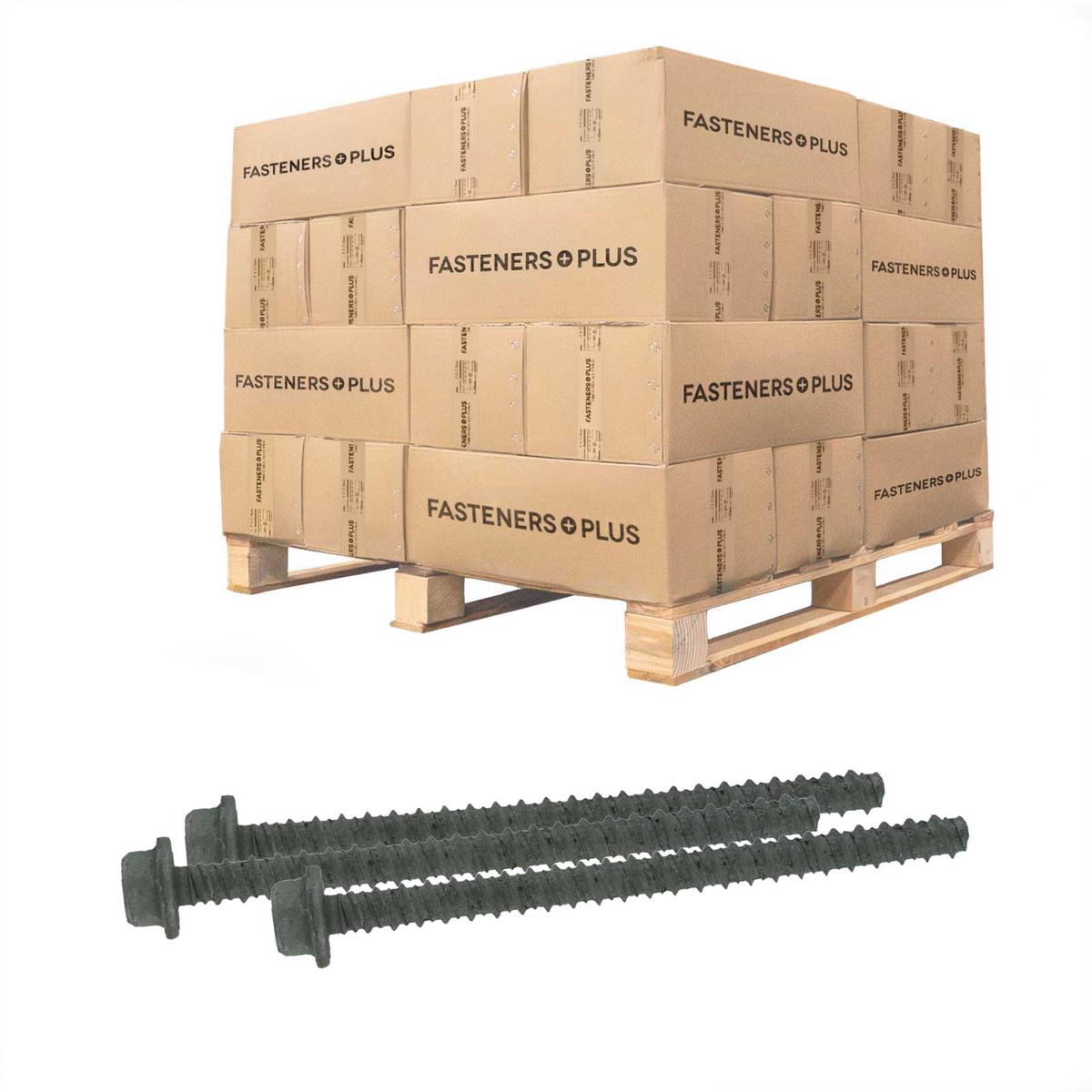 Tapcon 3/8" x 5" LDT Large Diameter Concrete Screw, Hex Head - Zinc | Qty. 10,560 (Pallet)