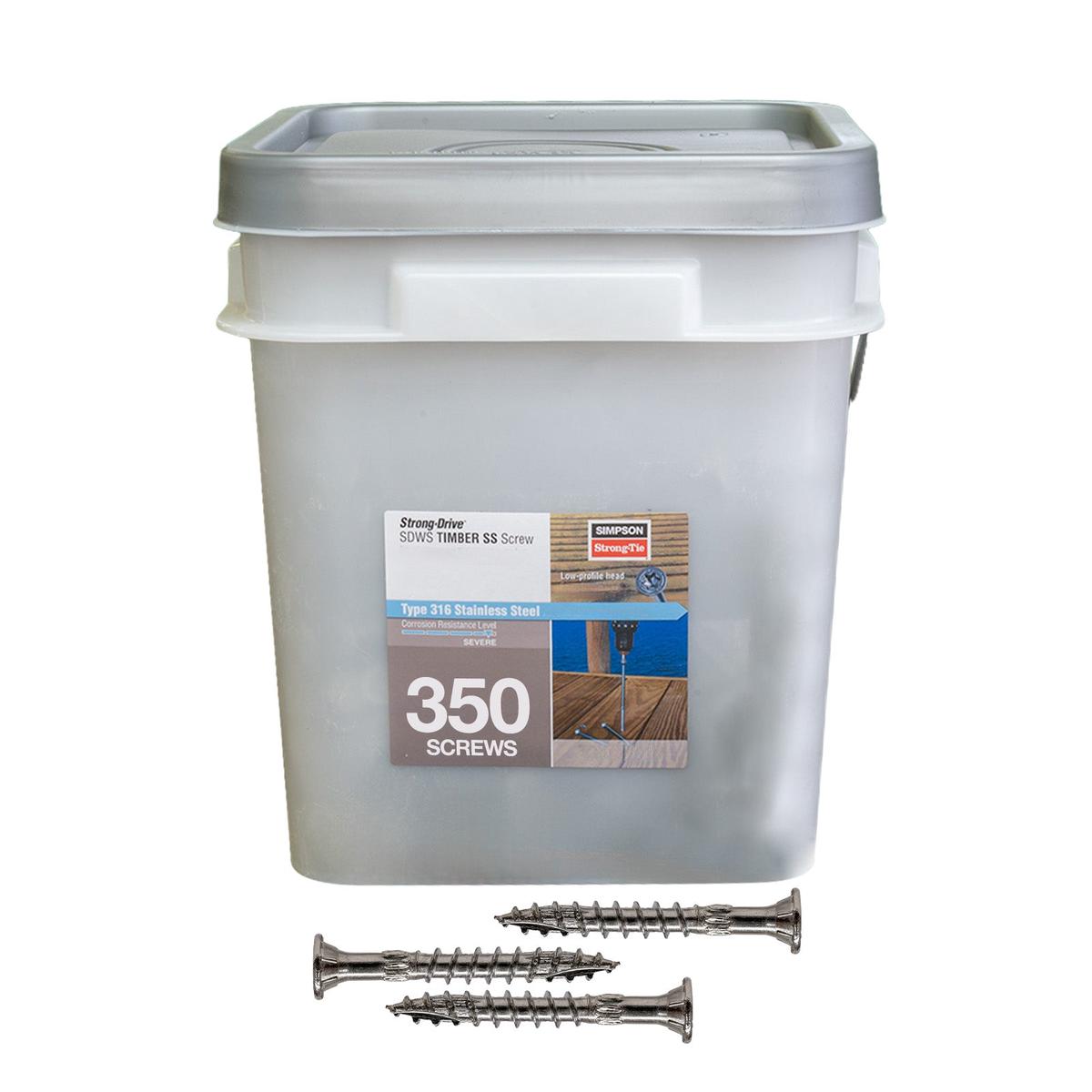 0.276" x 3" Strong-Tie SDWS27300SS Timber Screw - 316 Stainless Steel, Pkg 350