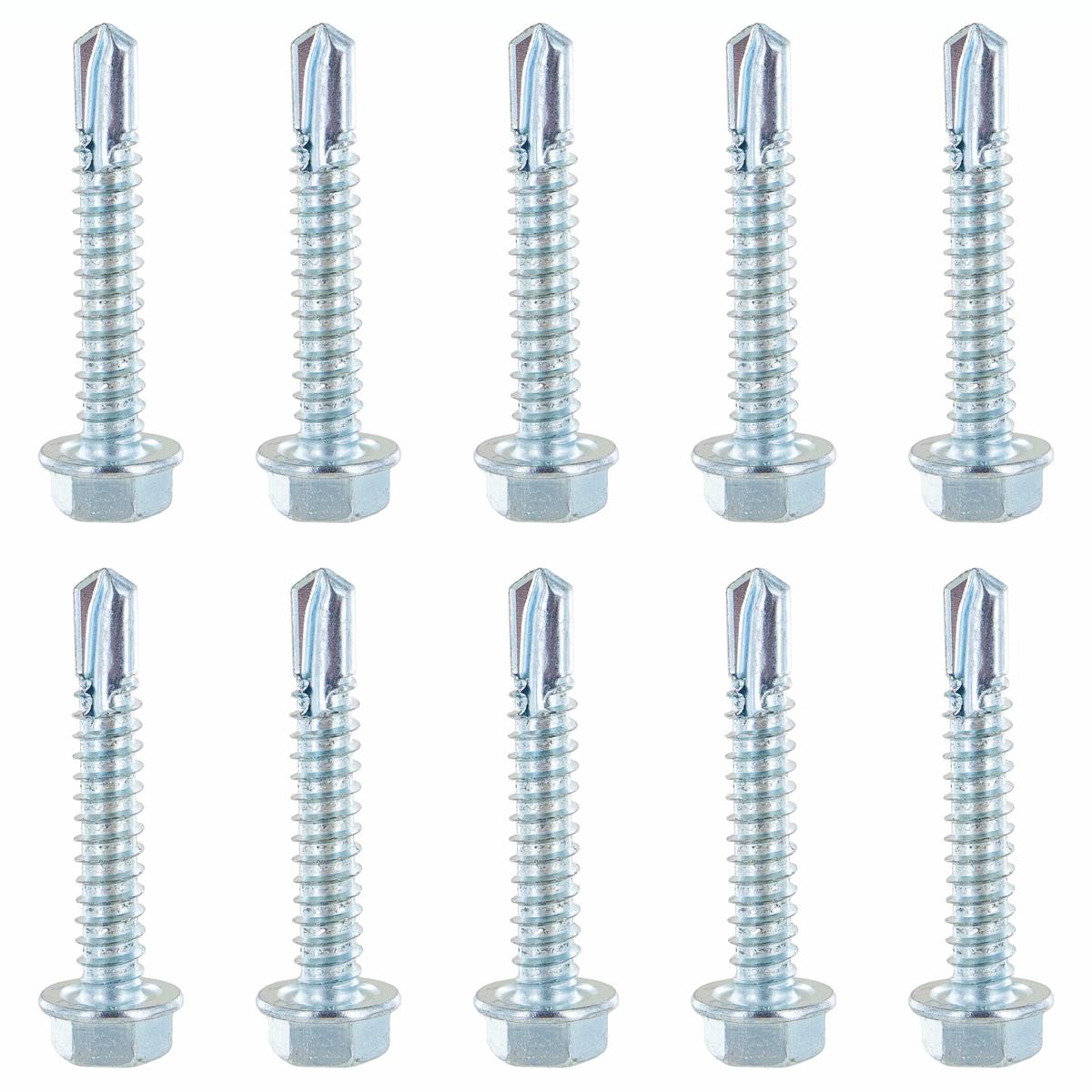 #14 1-1/2" E-Track Hex Screws w/ Self Drilling Tip (10 pk)