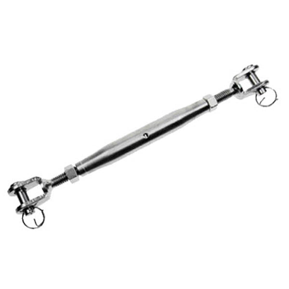 5/16" x 4-3/16" Jaw & Jaw Stainless Steel Pipe Turnbuckles
