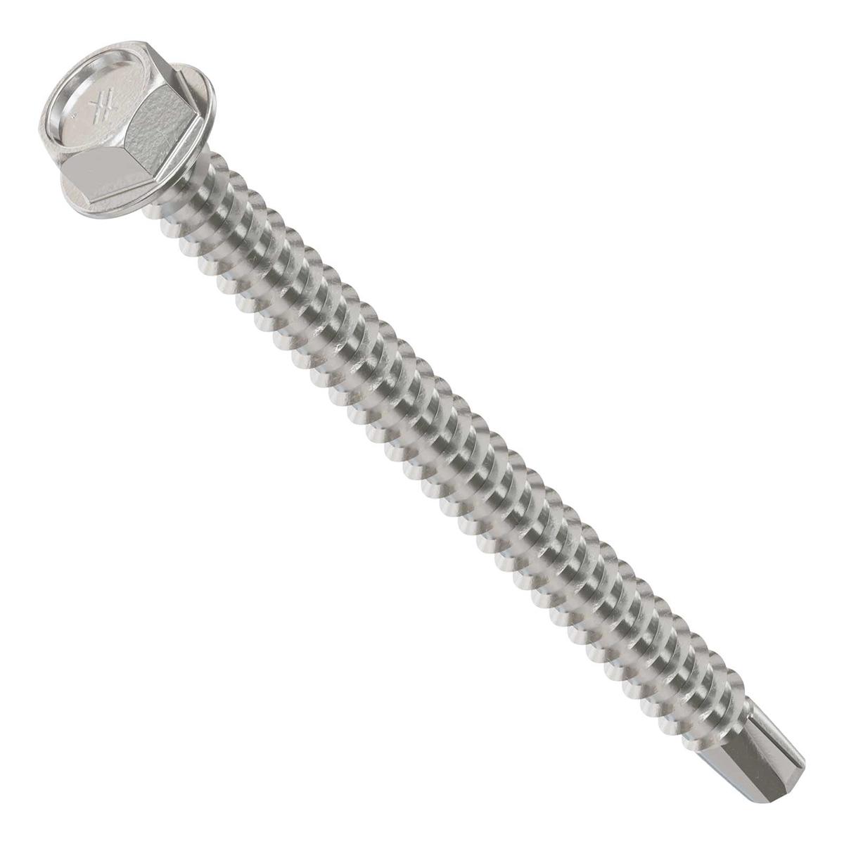 Simpson Strong-Tie #12 2-1/2" Self-Drilling Screw, Hex-Washer Head - 316 Stainless Steel, Qty. 1,000