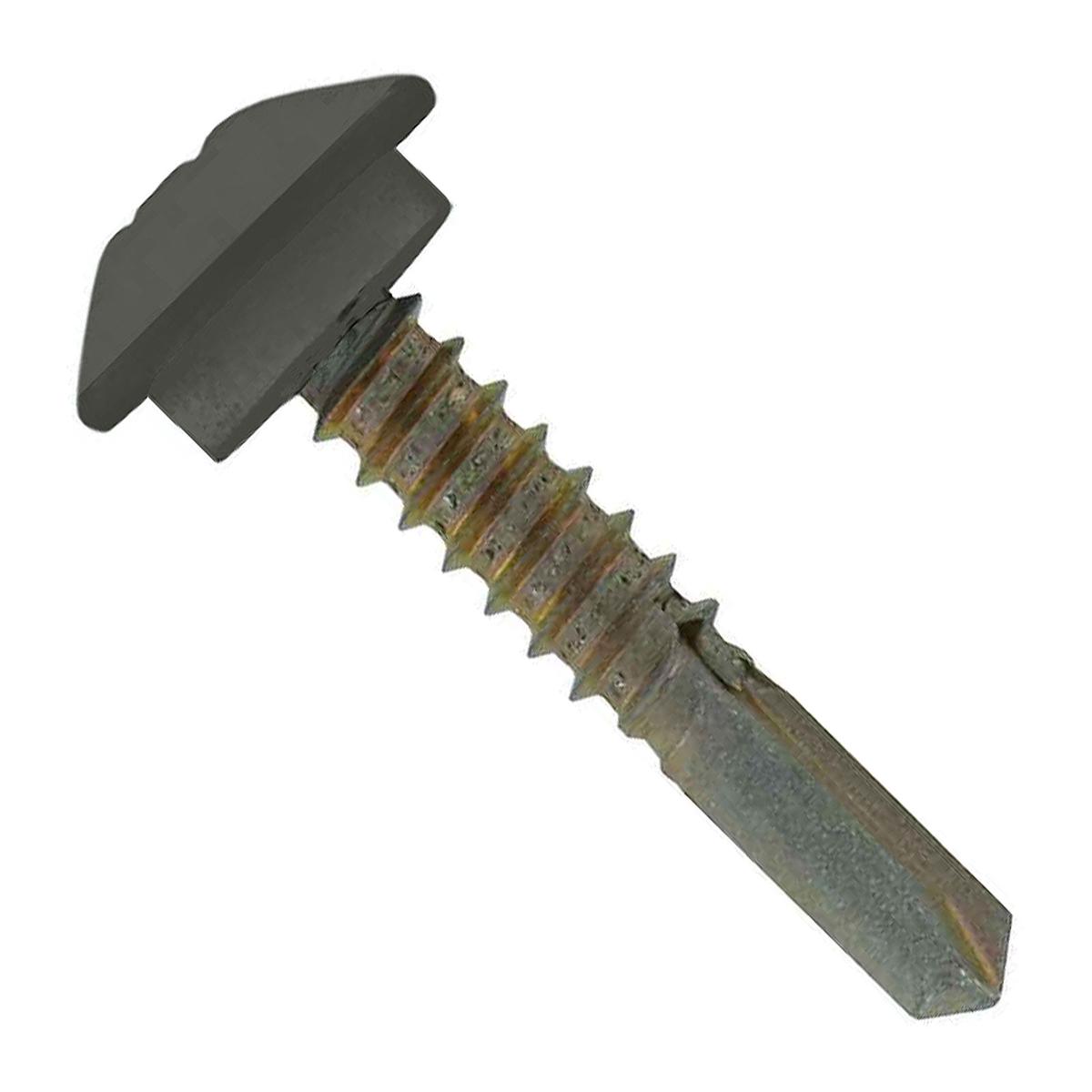 ST Fastening #12 x 1-1/4" Self-Drilling Eclipse Steelbinder Metal Roofing Screw, Hex-Washer Head - Burnished Slate | Qty. 120,000 (Pallet)