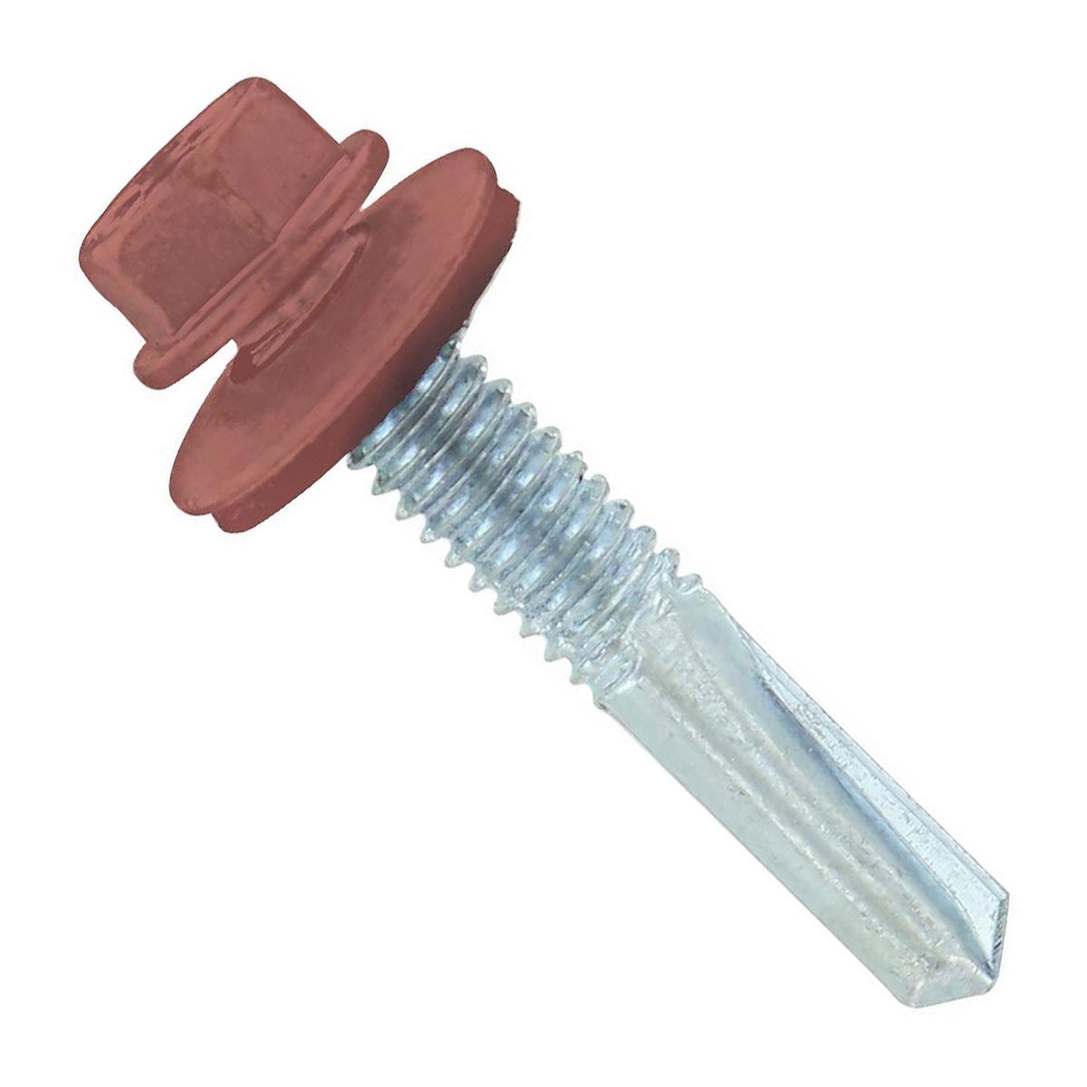 ST Fastening #12 x 1-1/4" Self-Drilling HG Steelbinder Metal Roofing Screw, Hex-Washer Head - Copper | Qty. 2,000 (Carton)