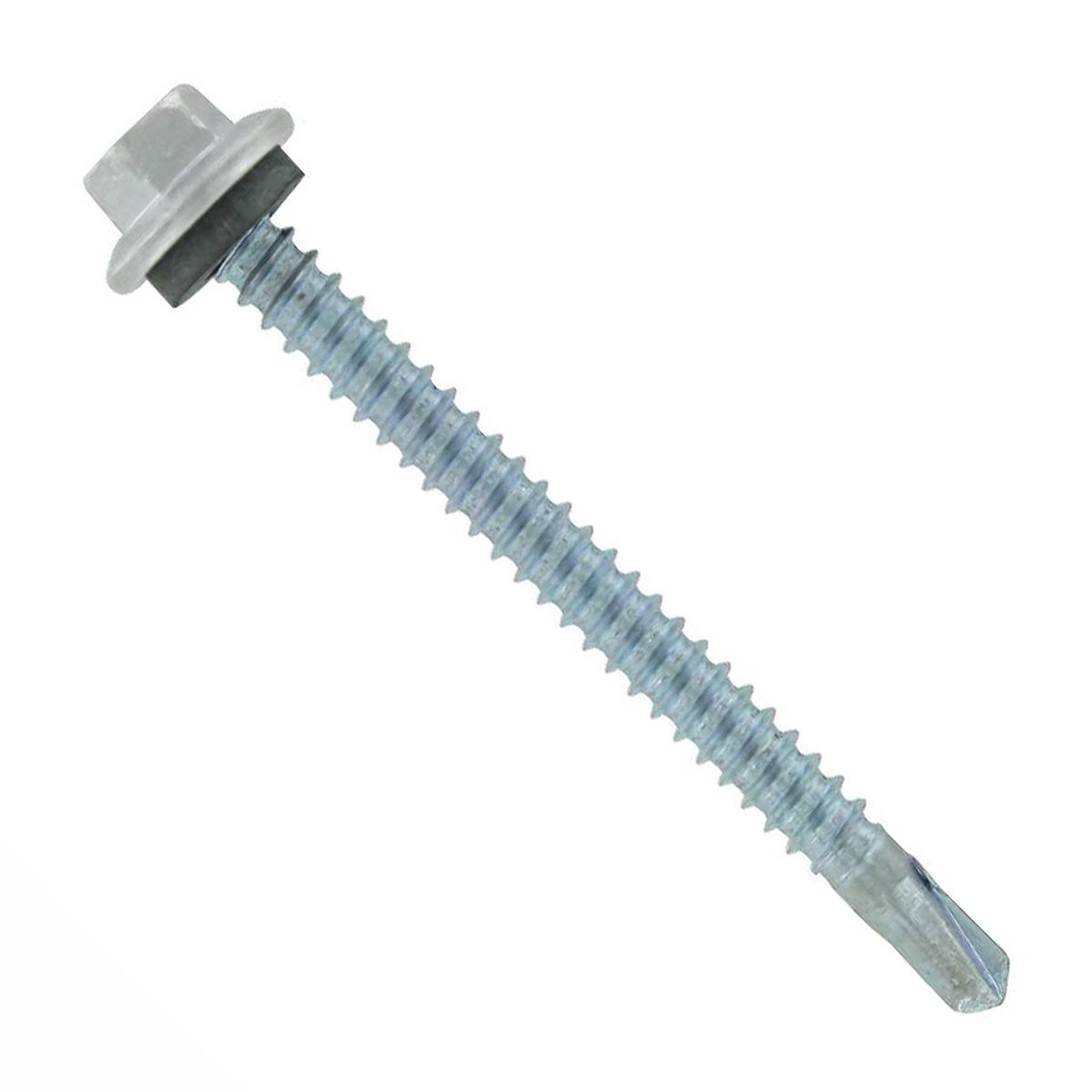 ST Fastening #12 x 2-1/2" Self-Drilling Maxx Steelbinder Metal Roofing Screw, Hex Washer Head - Alamo White | Qty. 72,000 (Pallet)