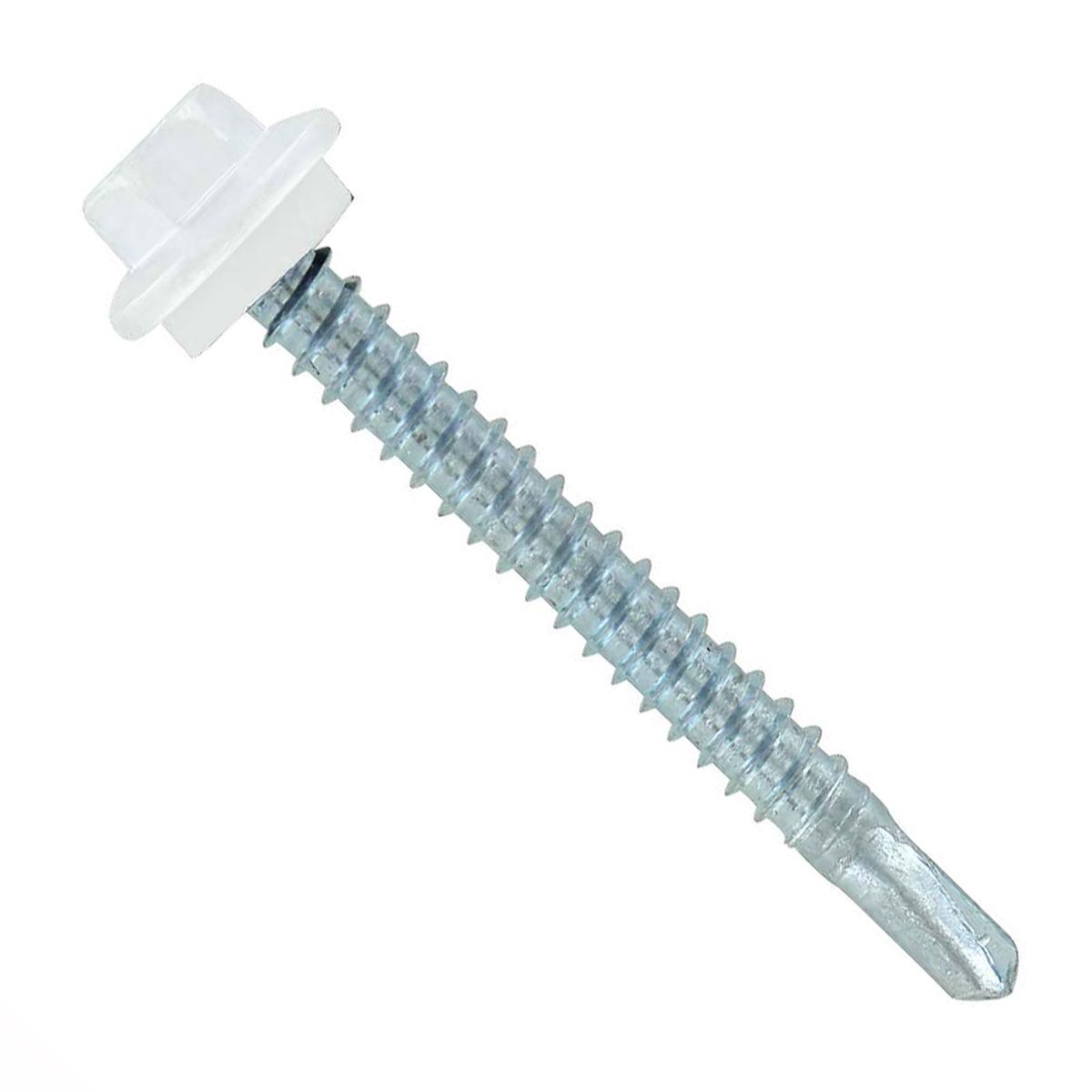 ST Fastening #12 x 2" Self-Drilling Maxx Steelbinder Metal Roofing Screw - Bright White | Qty. 1,500 (Carton)