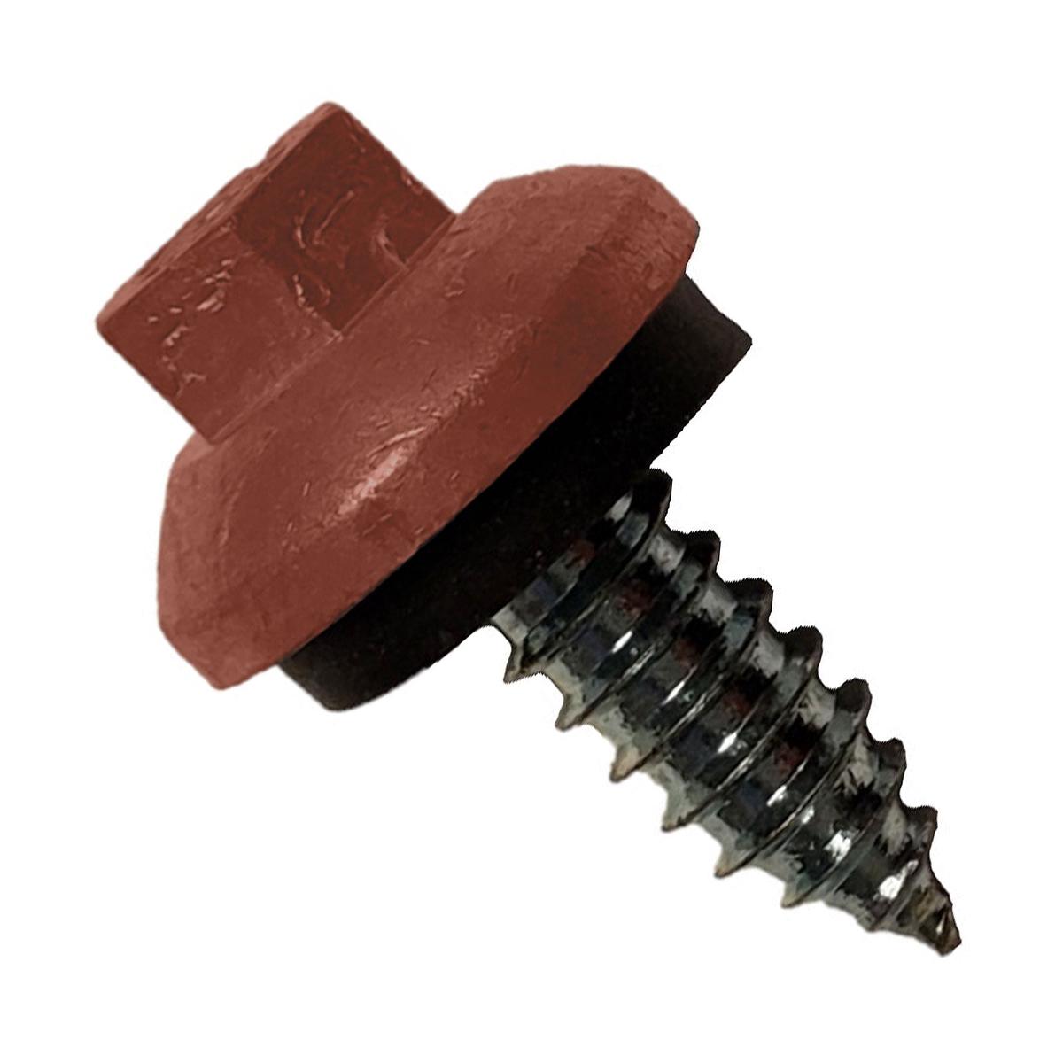 ST Fastening #14 x 3/4" Tapping ZXL Steelbinder Metal Roofing Screw, Hex Washer Head - Copper - Qty. 2,500 (Carton)