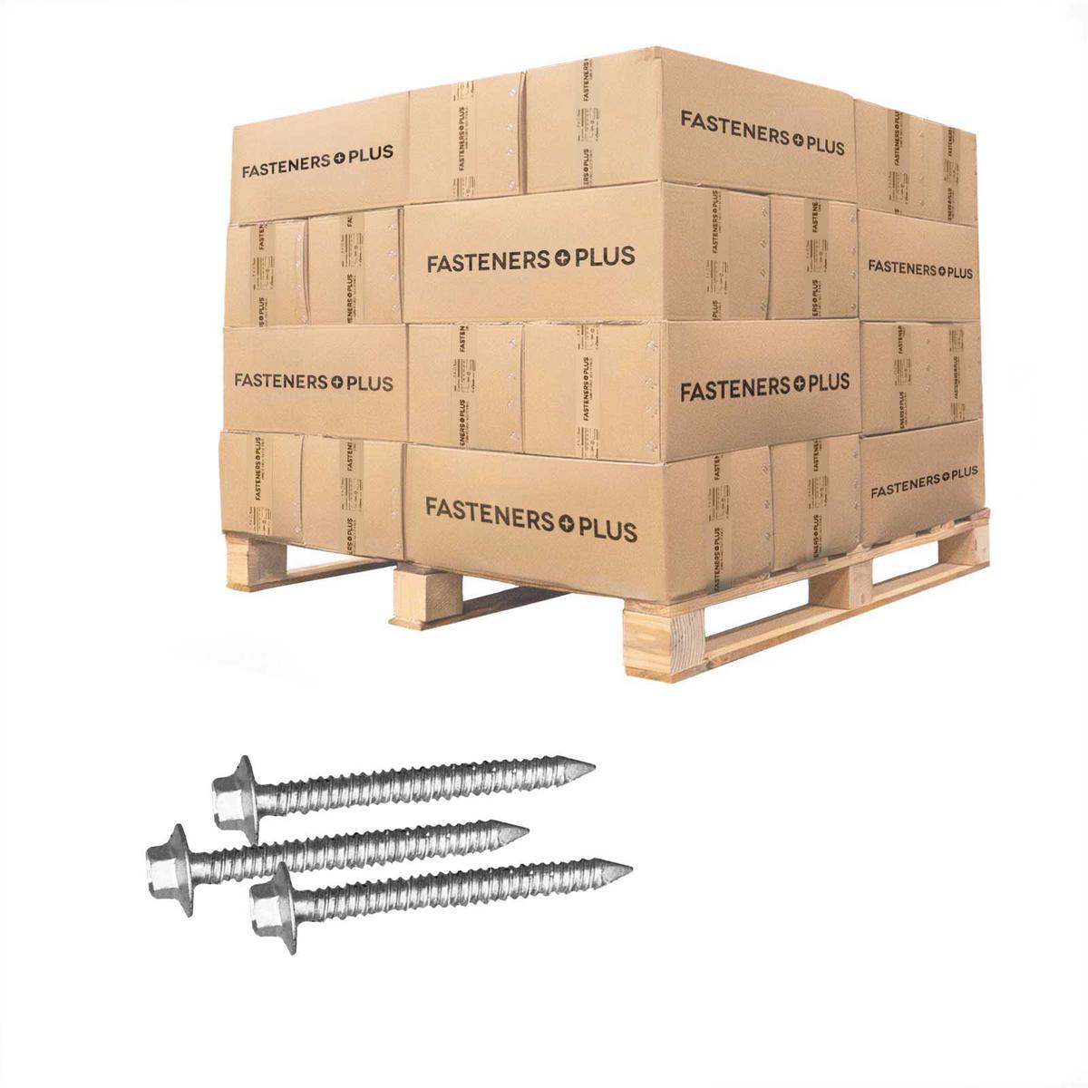 Tapcon 1/4" x 1-3/4" Maxi-Set Concrete Screws - Silver Ultrashield | Qty. 36,000 (Pallet)