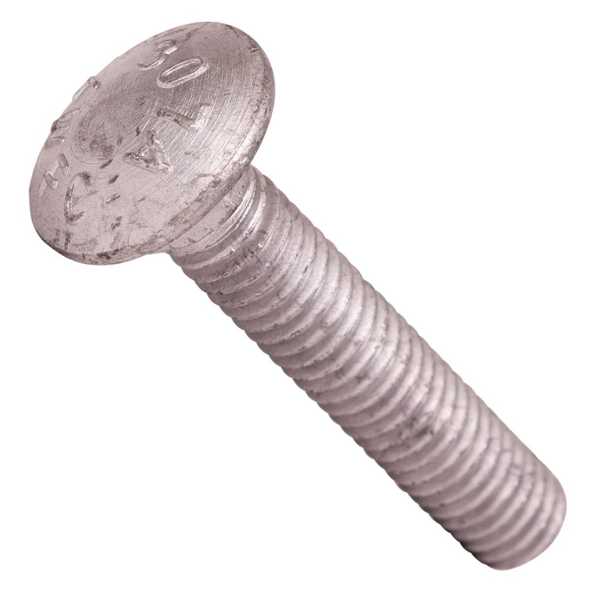Conquest 3/8" x 2" A307 Carriage Bolt - Hot Dip Galvanized | Qty. 550 (Carton)