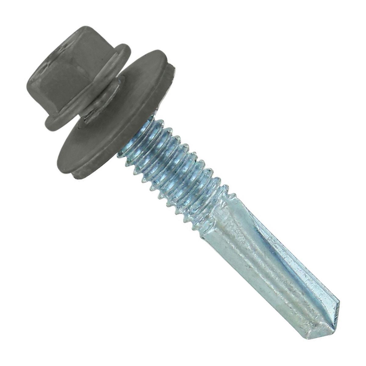 ST Fastening #12 x 1-1/4" Self-Drilling HG Steelbinder Metal Roofing Screw, Hex-Washer Head - Burnished Slate | Qty. 2,000 (Carton)