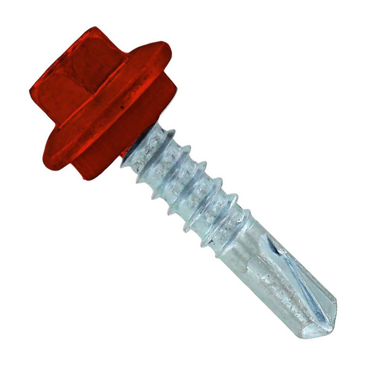ST Fastening #12 X 1" Self-Drilling Maxx Steelbinder Metal Roofing Screw - Rustic Red | Qty. 2,500 (Carton)