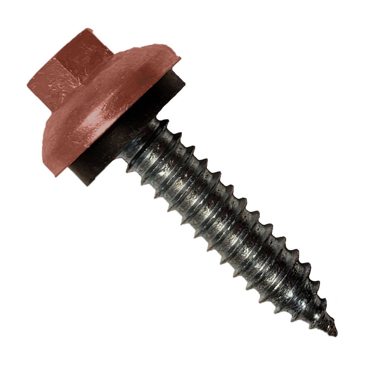 ST Fastening #14 x 1-1/4" ZXL Tapping Steelbinder Metal Roofing Screw - Copper - Pkg 250