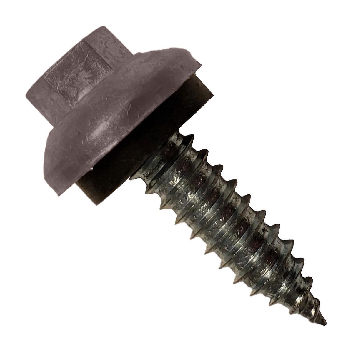 ST Fastening #14 x 1" ZXL Tapping Steelbinder Metal Roofing Screw - Charcoal Gray - Pkg 250