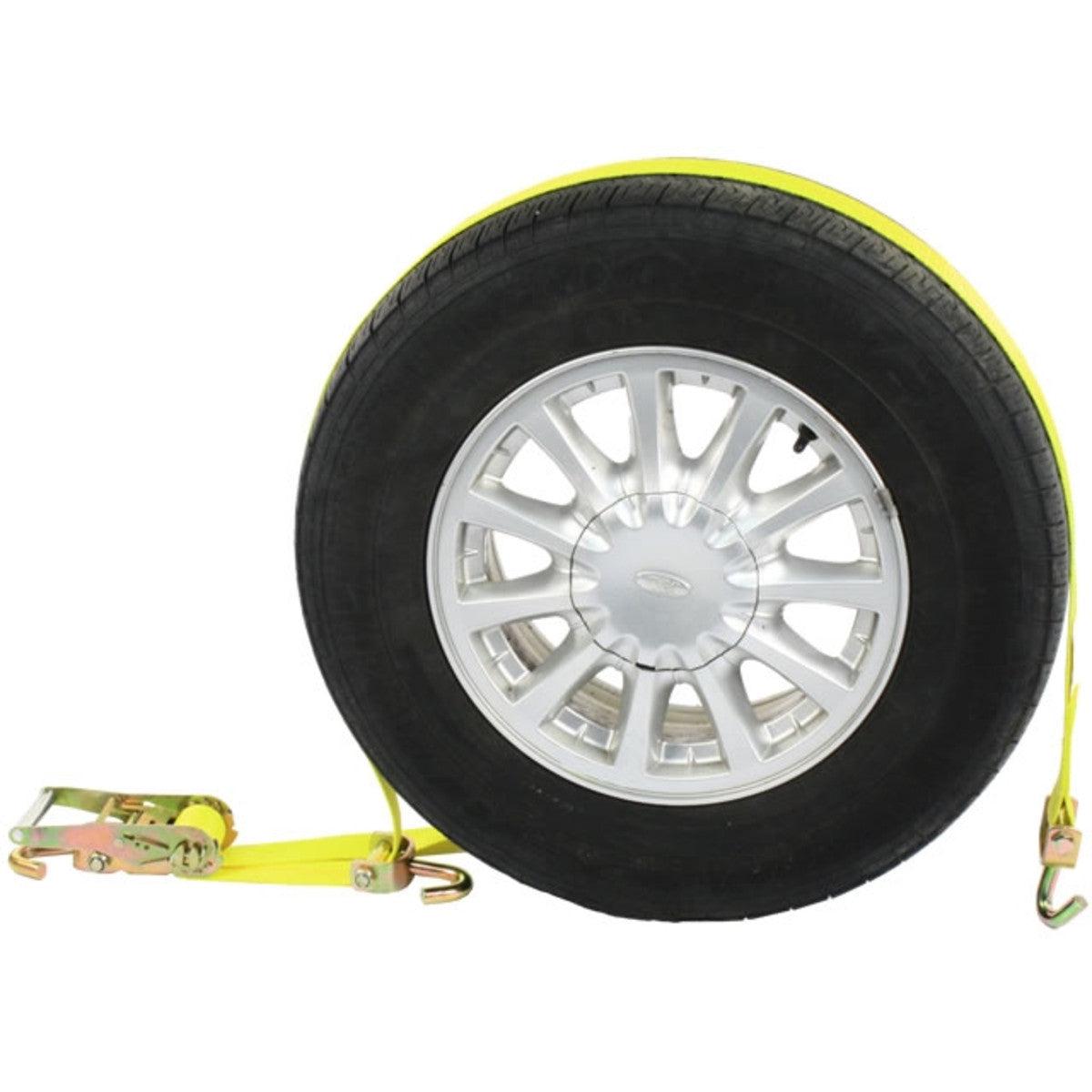 Wheel Strap with Swivel Hooks & Ratchet