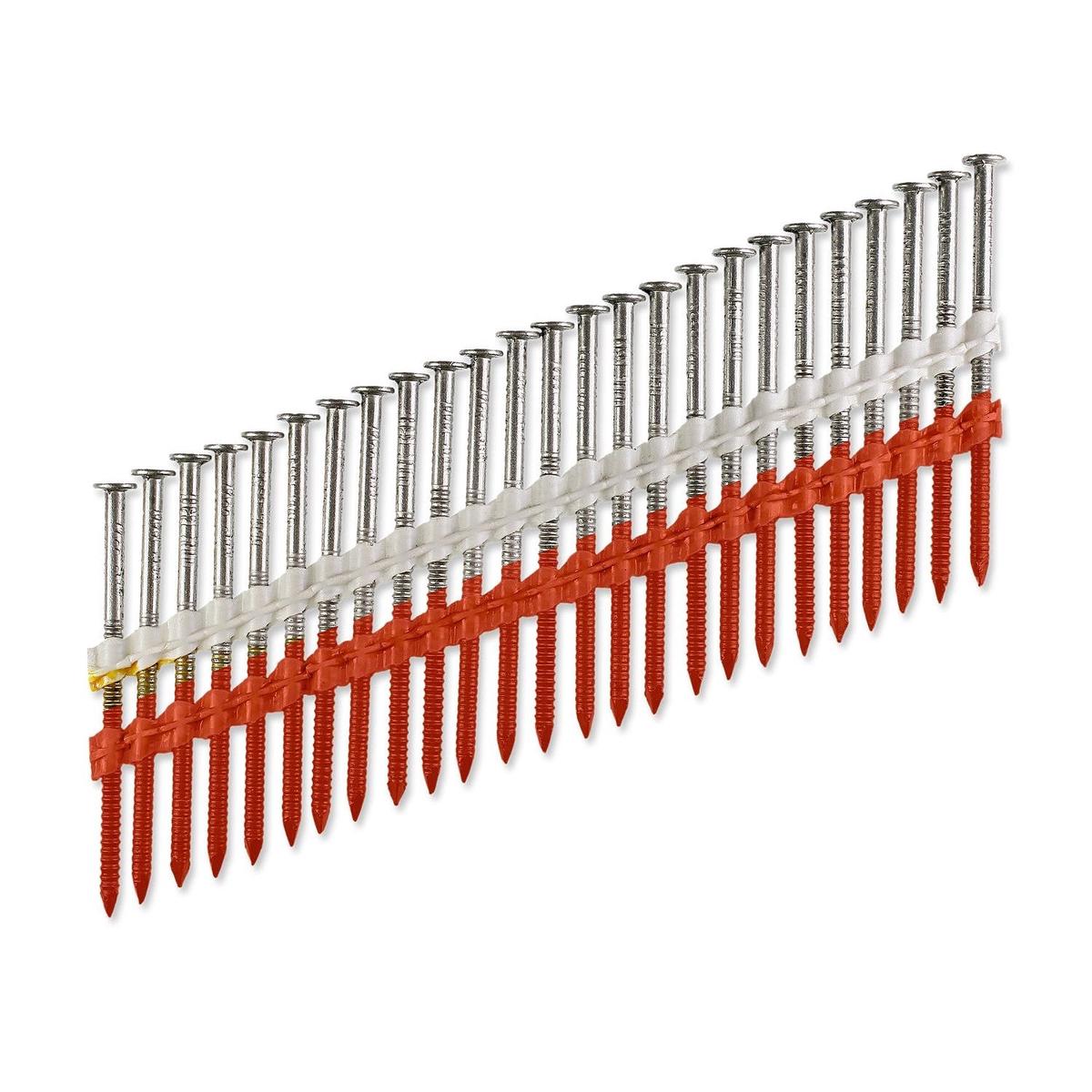 0.120 x 3" 20-22 Degree Full Round Head, Ring-Shank Nail - 304 Stainless Steel - 4000 pkg