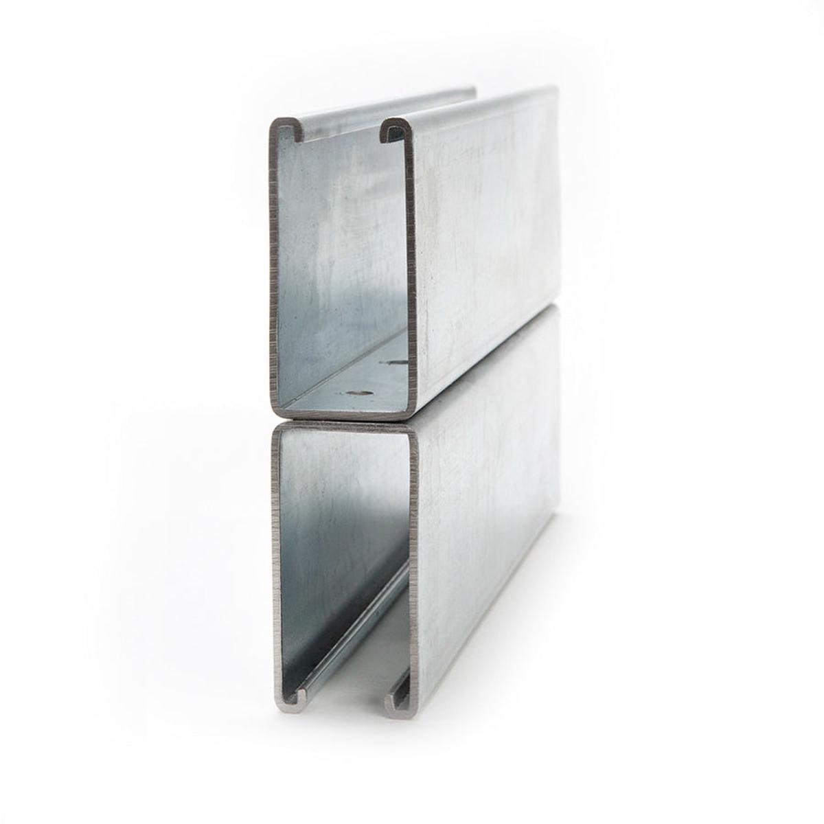 1-5/8" x 6-1/2" Back-to-Back-Short Slot 10 ft. - Pre-Galvanized