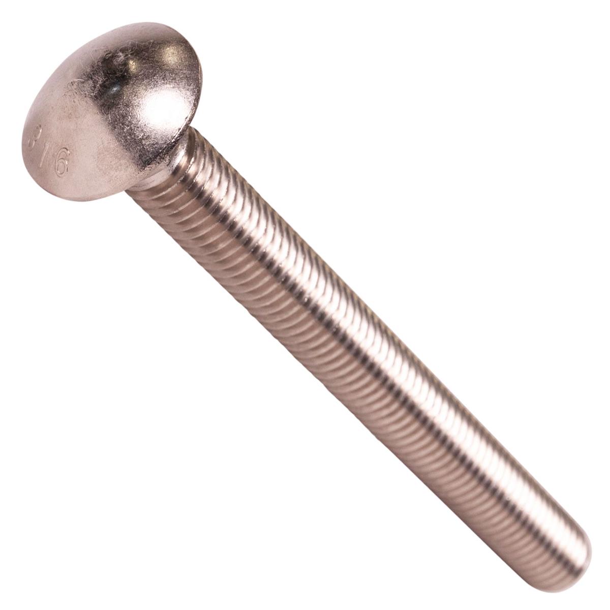 Conquest 1/2" x 5" Carriage Bolt - 316 Stainless Steel | Qty. 2,700 (Pallet)