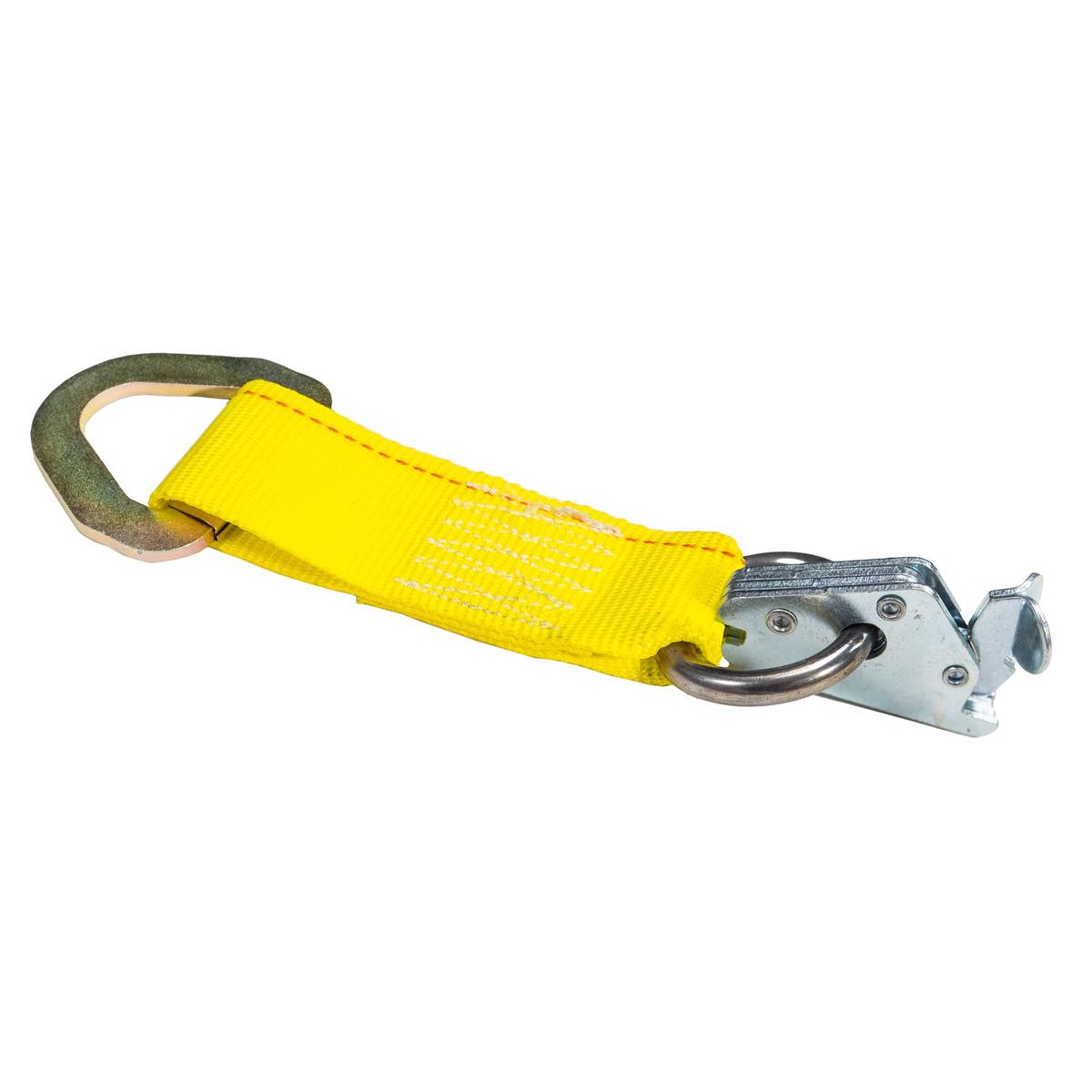 Heavy Duty 9-1/2" E-Track Rope Tie-Off - Yellow | 6,000 lbs. BS