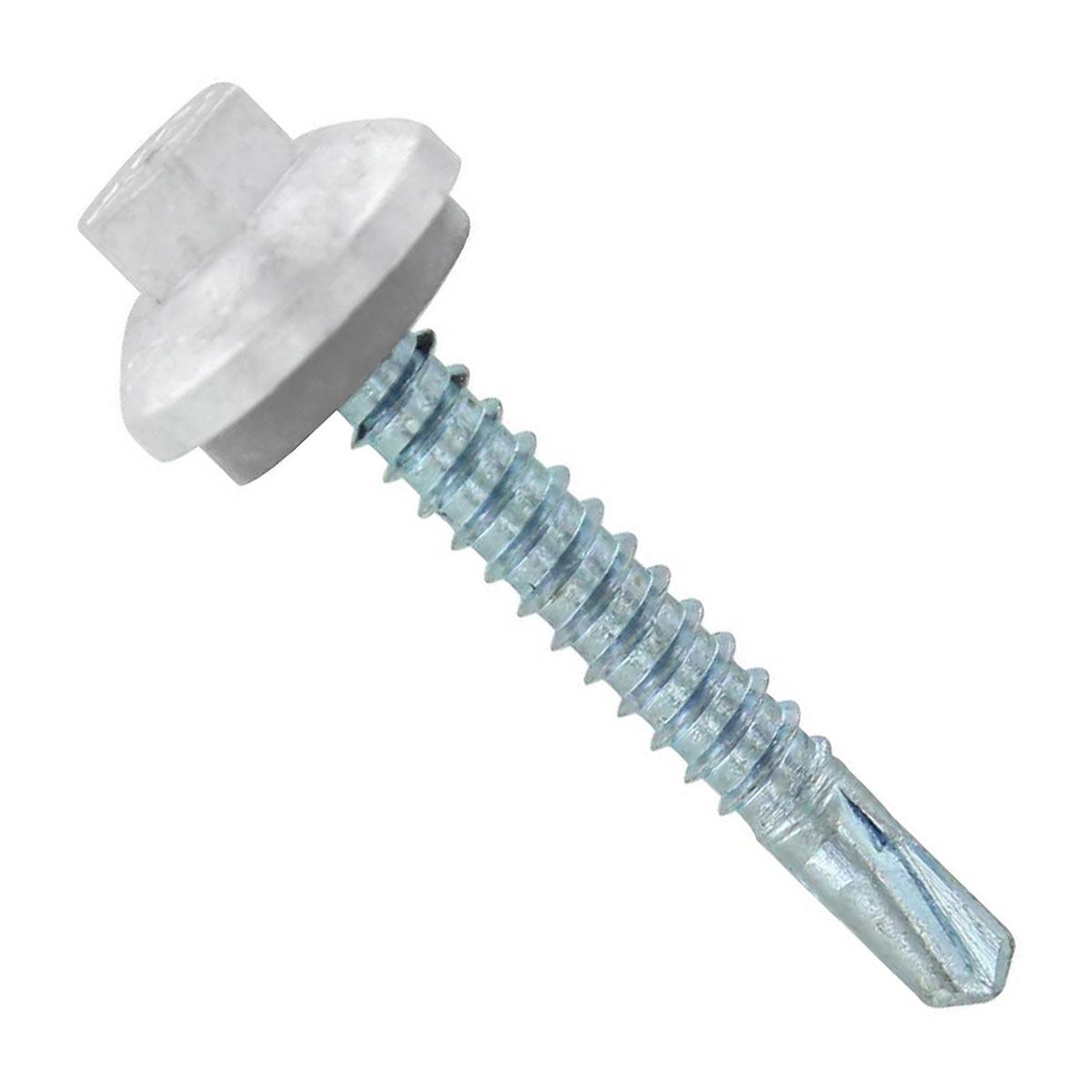 ST Fastening #12 x 1-1/2" Self-Drilling ZXL Steelbinder Metal Roofing Screw, Hex-Washer Head - Polar White | Qty. 96,000 (Pallet)