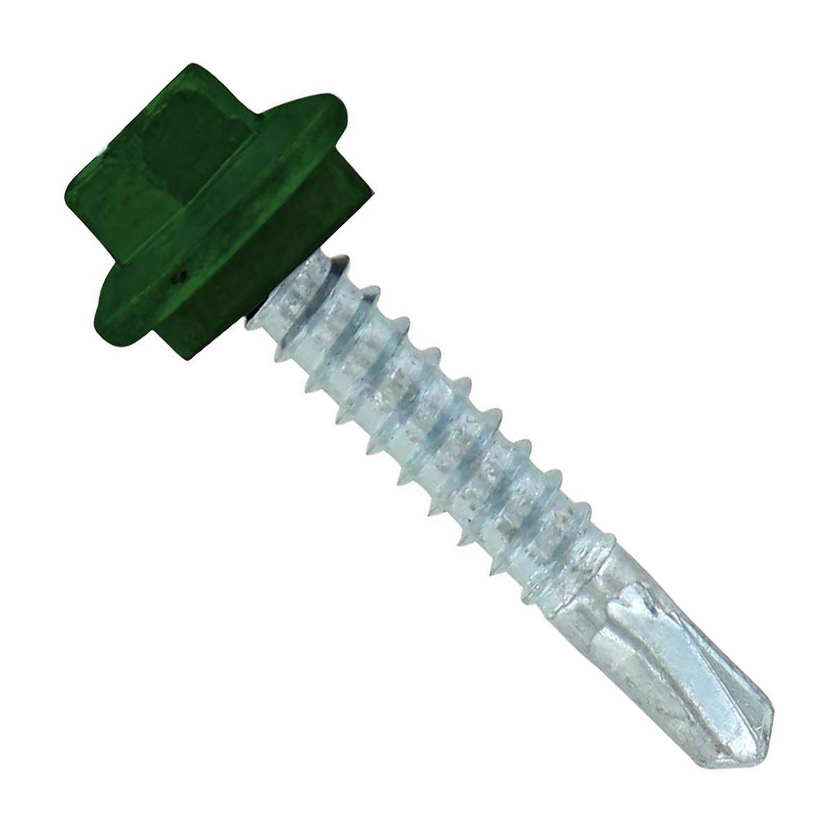 ST Fastening #12 X 1-1/4" Self-Drilling Maxx Steelbinder Metal Roofing Screw - Forest Green | Qty. 120,000 (Pallet)