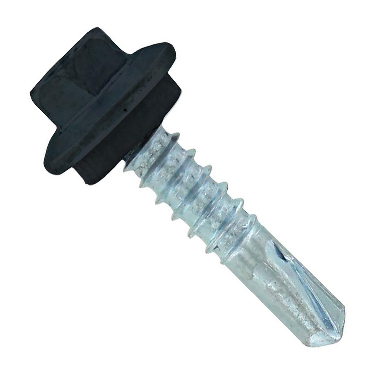 ST Fastening #12 X 1" Self-Drilling Maxx Steelbinder Metal Roofing Screw - Black | Qty. 120,000 (Pallet)
