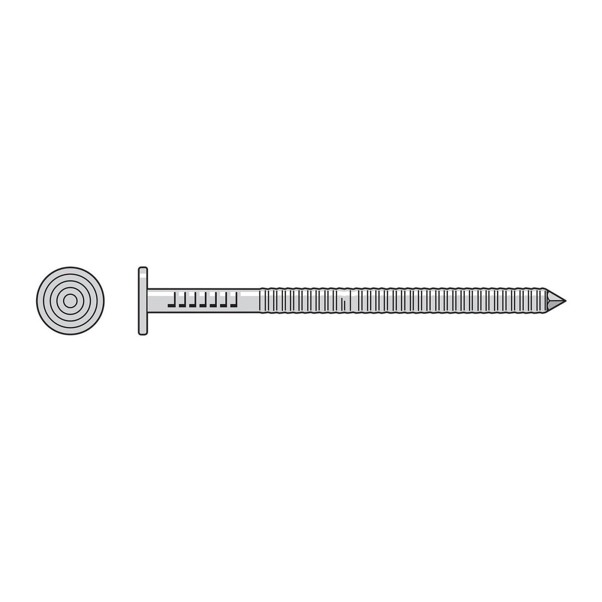 1-1/2" - 14 Gauge 7/32" Head Premium Siding Nail - 316 Stainless Steel, 25 lbs