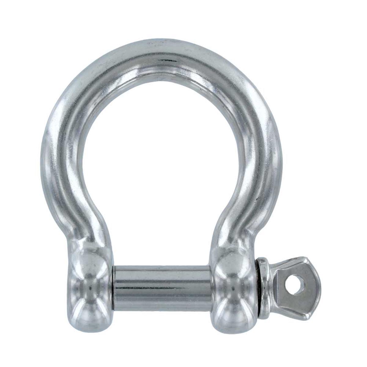1/2" Stainless Steel Screw Pin Bow Shackle Type 316