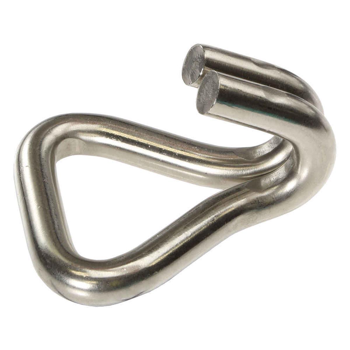 2" Double J Stainless Steel Wire Hook: 4,500 lbs. BS