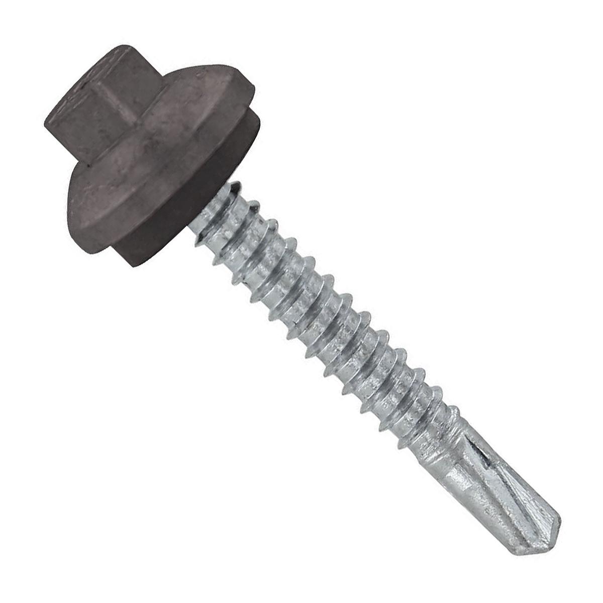 ST Fastening #12 x 1-1/2" Self-Drilling ZXL Steelbinder Metal Roofing Screw - Charcoal Gray | Qty. 96,000 (Pallet)